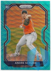 2021 Panini Prizm Teal Wave Prizm Andre Scrubb #54 Rookie RC